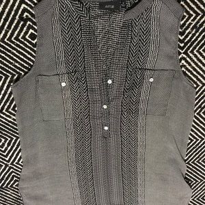 Black and white tunic